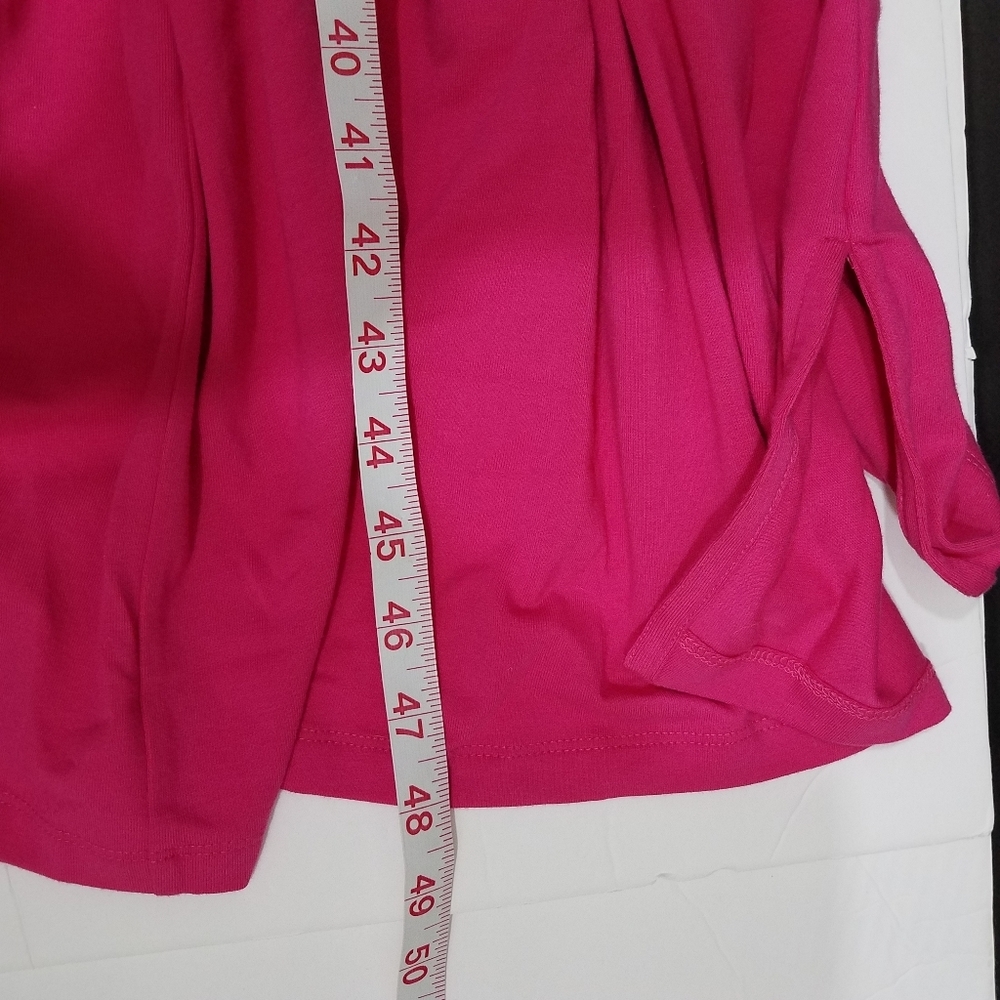 Denim & Co Sleeveless V-Neck 2XP Pink Jersey Dress - Picture 14 of 16